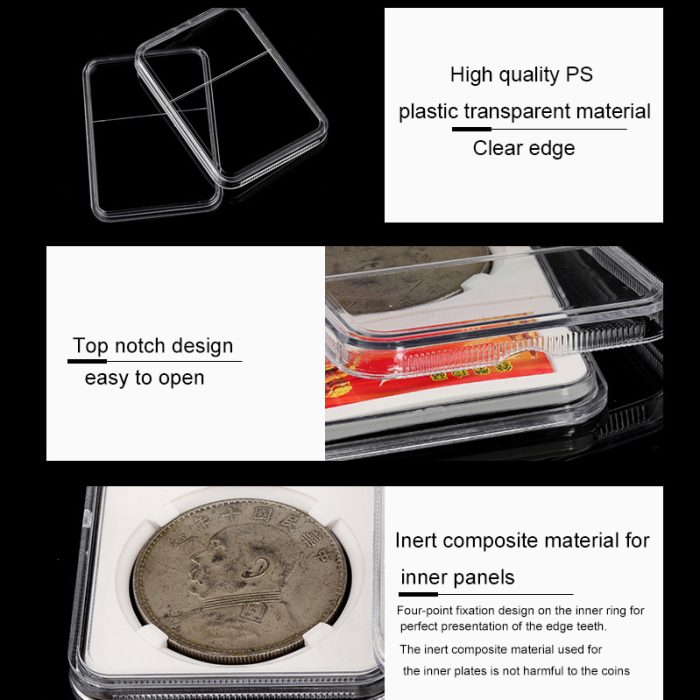 Plastic Coin Slab Display Holder Storage Case for Morgan Peace PCGS NGC Rating Box - Image 5