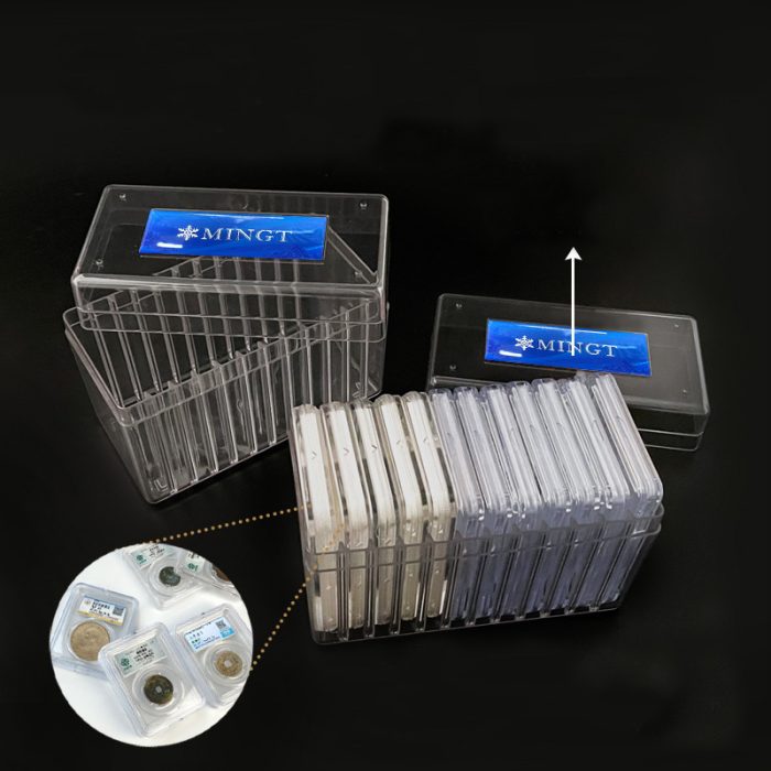 12pcs Slots Transparent Plastic Coin Slab Storage Box Acrylic Collection Box Storage Case Trays for Collectors Office Home Bank Supplies - Image 5