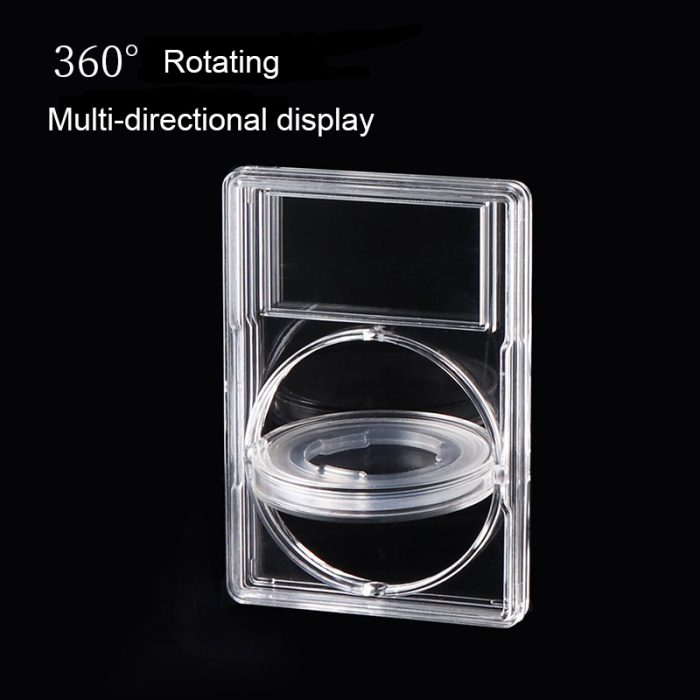 Rotatable Premium Acrylic Coin Slab Holder with 14- 40mm Translucent Ring for US Dollars Protection - Image 5