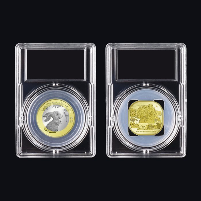 Rotatable Premium Acrylic Coin Slab Holder with 14- 40mm Translucent Ring for US Dollars Protection - Image 6