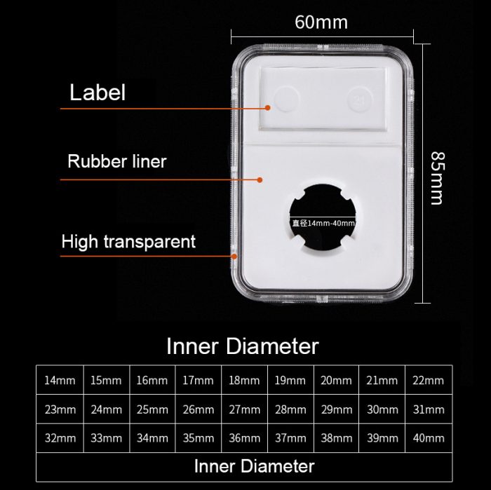 Acrylic Plastic Coin Slab Display Holder Storage Case For PCGS NGC Grating Clear Plastic Coin Cases for Coin Organize and Collection Sealing By Machine - Image 3