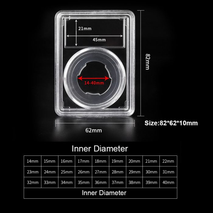 Acrylic Graded Coin Slab Protector 2.45" x 3.23" Premium Plastic Coin Box Holder - Image 3
