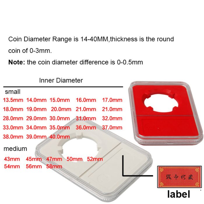 10-Pack High Transparent Plastic Coin Slab Display Storage Case for Morgan, IKE Silver 14-40mm Dollar Coin Holder Case Notch Design - Image 3