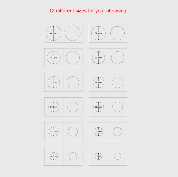 50 PCS Cardboard Coin Paper Clips Assorted Sizes Paper Coin Holders Coin Flip with Clear Window Coins Collection - Image 3