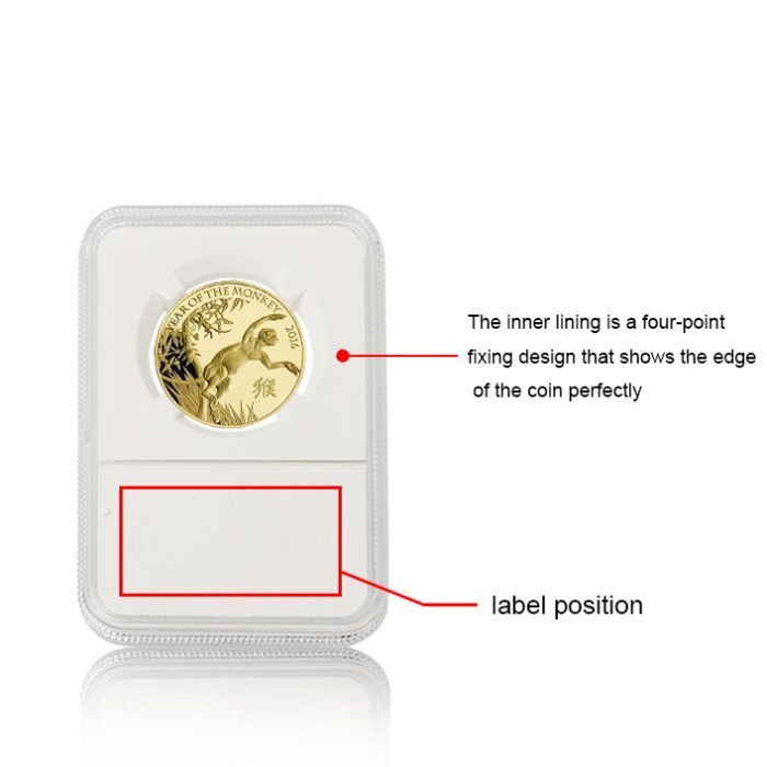 10-Pack High Transparent Plastic Coin Slab Display Storage Case for Morgan, IKE Silver 14-40mm Dollar Coin Holder Case Notch Design - Image 4