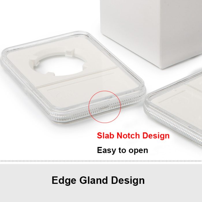 10-Pack High Transparent Plastic Coin Slab Display Storage Case for Morgan, IKE Silver 14-40mm Dollar Coin Holder Case Notch Design - Image 5