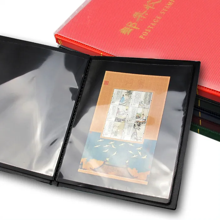 PCCB Stamp Collecting Album, Heat-pressing 1 Row Inserts Stamp Banknote Book for Collectors 10 Sheets Stamp Booklet