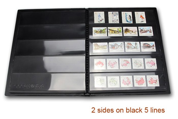 PCCB Stamp Collecting Album, Heat-pressing 5 Rows Inserts Stamp Banknote Book for Collectors 10 Pages Stamp Booklet - Image 3