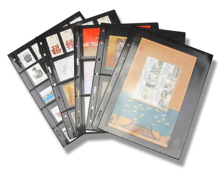 10Pcs/pack Small 7-Hole Plastic Double-Sided Coin Album Inner Sheets Card Stamp Banknote Collection Album Inserts Pages For Coin Collecting 5 Black Pockets - Image 7