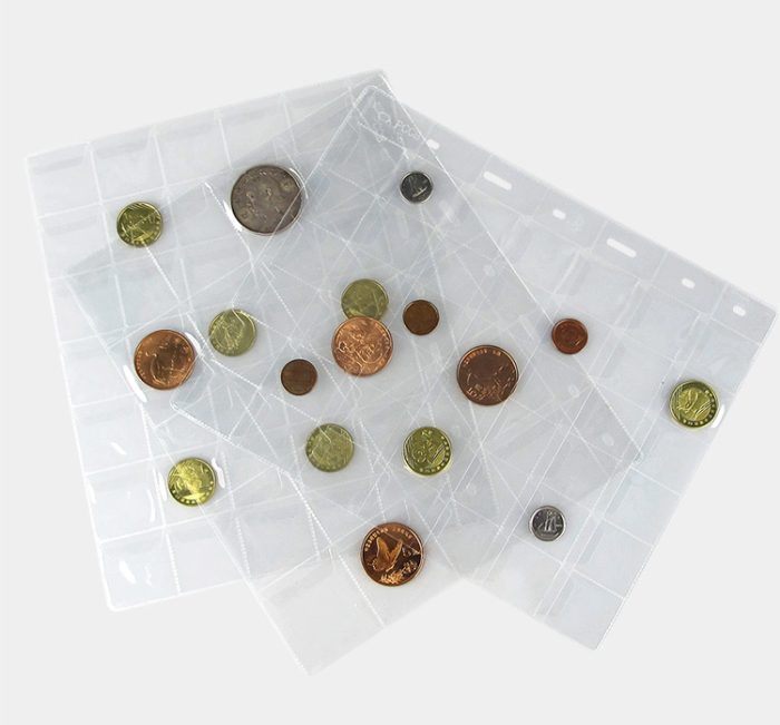 10 sheets/pack 7 Holes PVC Material Coin Sheet Insert Collecting Coins 35 Pockets 35mm x 29mm - Image 5