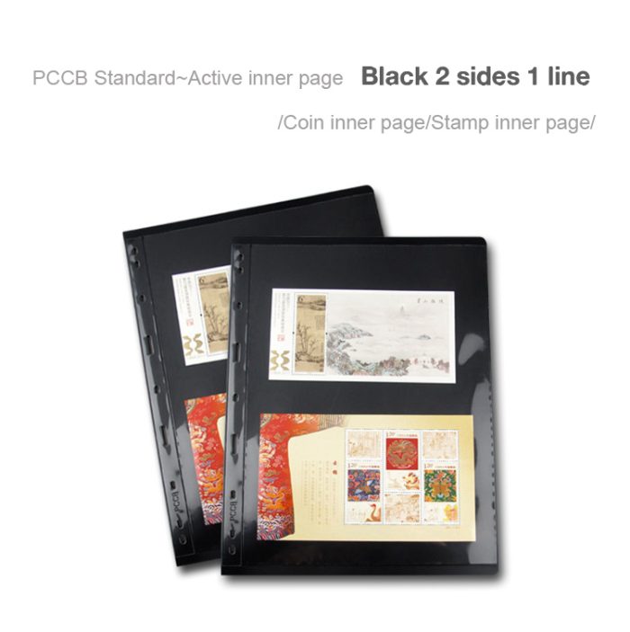 10Pcs/pack Standard 9-Hole Plastic Double-Sided Coin Album Inner Sheets Card Stamp Banknote Collection Album Inserts Pages For Coin Collecting 1 Black Pocket - Image 3