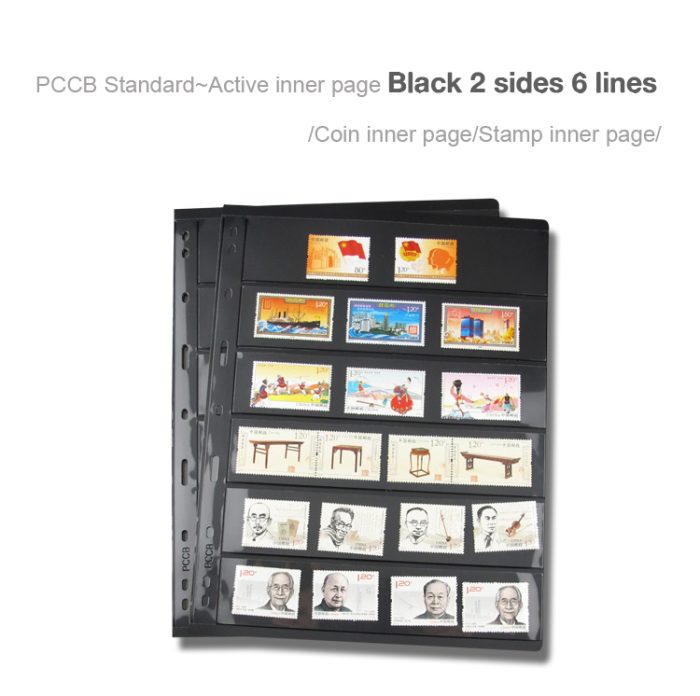 10Pcs/pack Standard 9-Hole Plastic Double-Sided Coin Album Inner Sheets Card Stamp Banknote Collection Album Inserts Pages For Coin Collecting 6 Black Pockets - Image 3