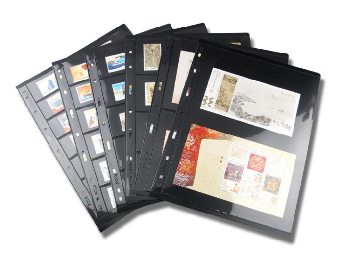 10Pcs/pack Standard 9-Hole Plastic Double-Sided Coin Album Inner Sheets Card Stamp Banknote Collection Album Inserts Pages For Coin Collecting 7 Black Pockets - Image 5