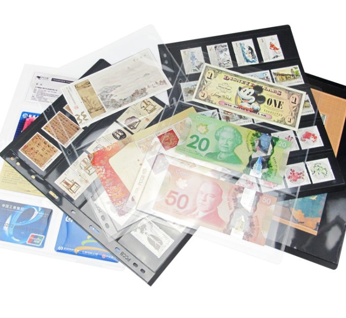 10Pcs/pack Standard 9-Hole Plastic Double-Sided Coin Album Inner Sheets Card Stamp Banknote Collection Album Inserts Pages For Coin Collecting 7 Black Pockets - Image 7
