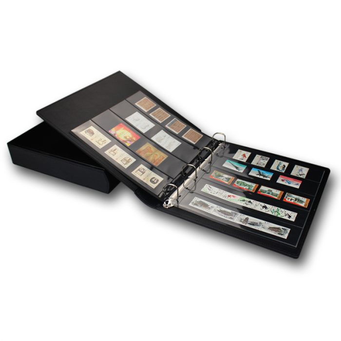 Widen Bamboo Design Stamp Collection Flip Book Luxury Leather Cover Stamp Album-Dimension 325 x 305 x 65MM