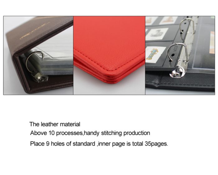 Standard Stamp Paper Money Flip Booklet Faux Leather Cover Stamp Album-Dimension 320 x 255MM - Image 4