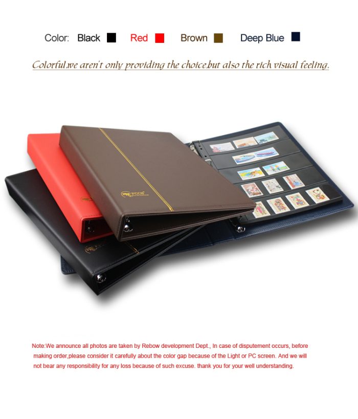 Standard Stamp Paper Money Flip Booklet Faux Leather Cover Stamp Album-Dimension 320 x 255MM - Image 5