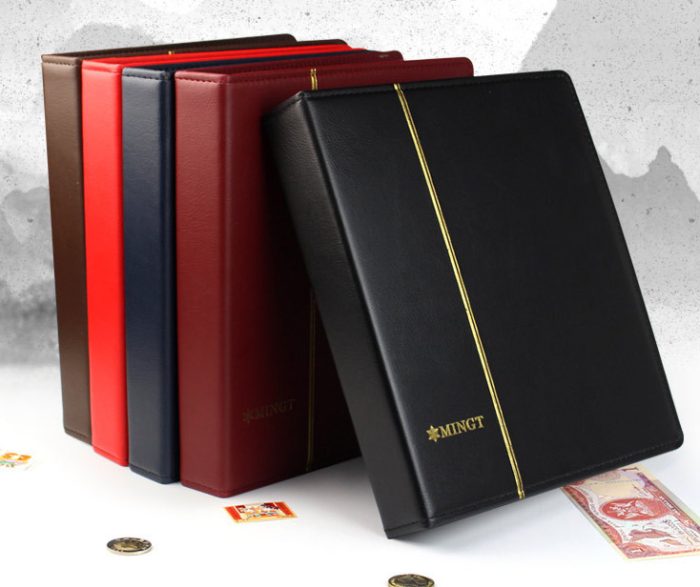 Small Empty Stamp Paper Money Flip Book Faux Leather Cover Stamp Album-Dimension 290 x 240MM - Image 2
