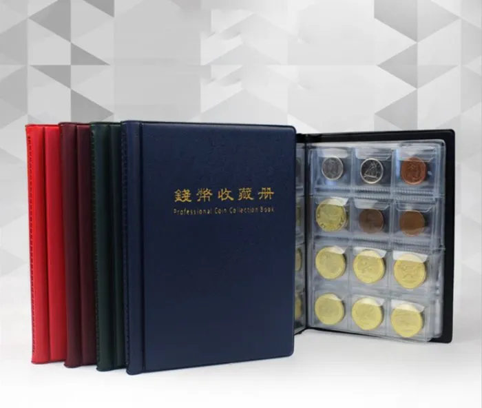 120 Pockets Coin Album - Coin Collecting Book With 10 Sheets 30x27 mm Coins Binder Booklet Grid Holder