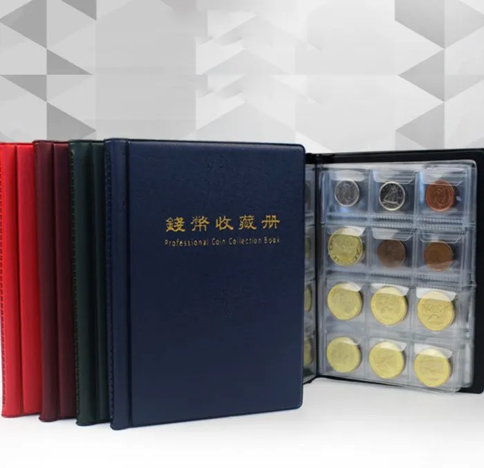 120 Pockets Coin Album - Coin Collecting Book With 10 Sheets 30x27 mm Coins Binder Booklet Grid Holder