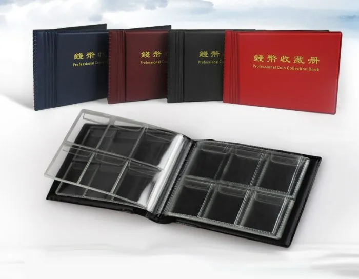 60 Pockets Coin Booklet - Coin Book Amazon With PVC 10 Inserts 43x37 mm Coins Album Grid Holder
