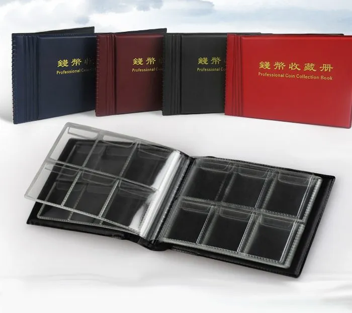 60 Pockets Coin Booklet - Coin Book Amazon With PVC 10 Inserts 43x37 mm Coins Album Grid Holder