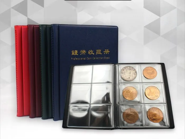 60 Pockets Coin Book – Coin Collection Holder Album For Collectors With 10 Sheets 45×42 mm Office Supplies