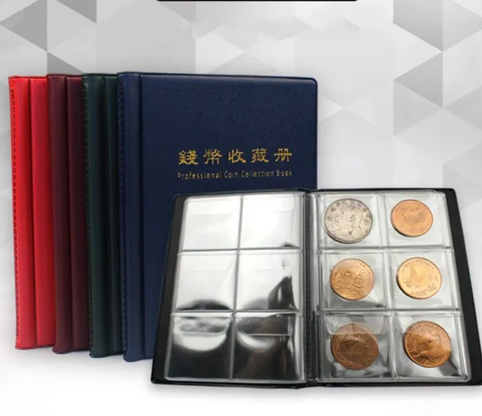 60 Pockets Coin Book – Coin Collection Holder Album For Collectors With 10 Sheets 45×42 mm Office Supplies