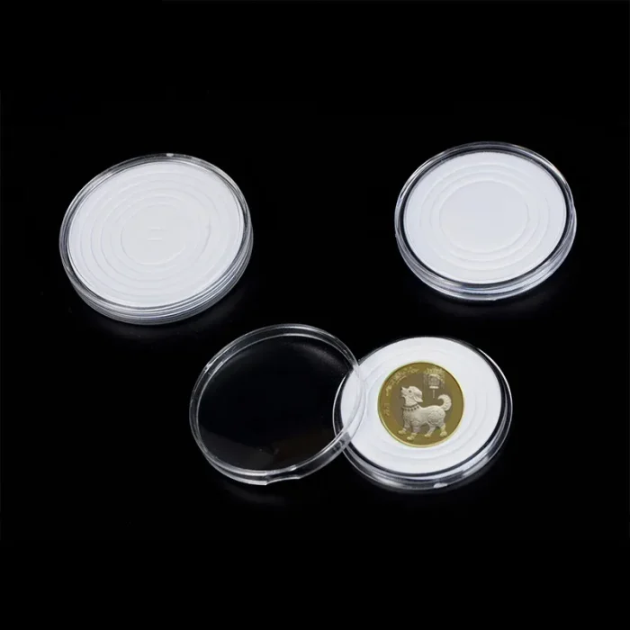 Round Clear Best Coin Acrylic Holder Protective 39mm Coin Capsule Case Adjustable Coin Capsule For Coin Collection