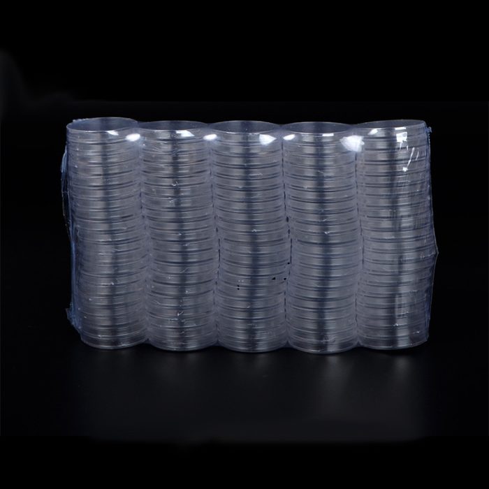 100pcs/pack 27mm Transparent Coin Box Holder Coin Acrylic Capsule for Coin Collecting - Image 5