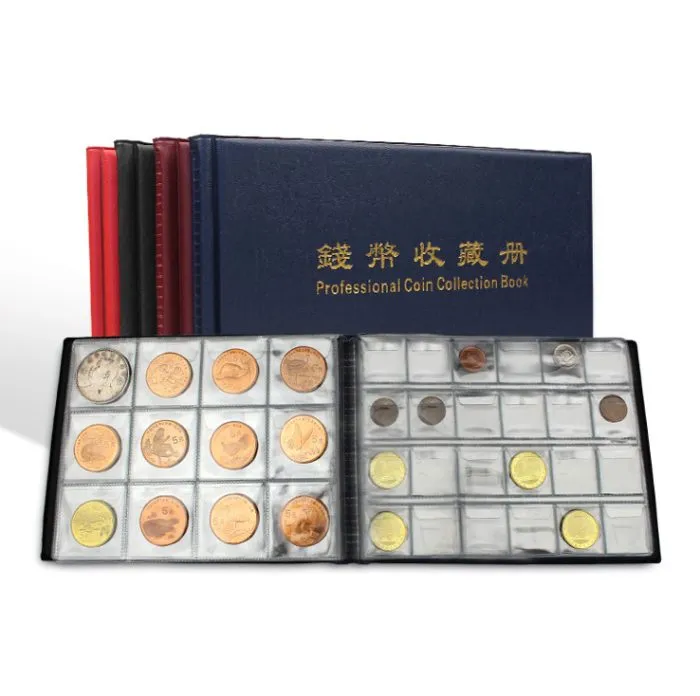 180 Assorted Pockets Coin Collection Album Supplies - Coin Collecting Holders Book Storage With PVC 10 Pages