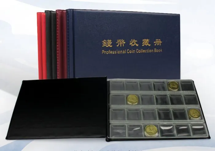240 Pockets Coins Collection Book for Collector, Fireproof Coin Collection Holder, Coin Collection Organizer Storage Pocket Case Album 30 x 27mm