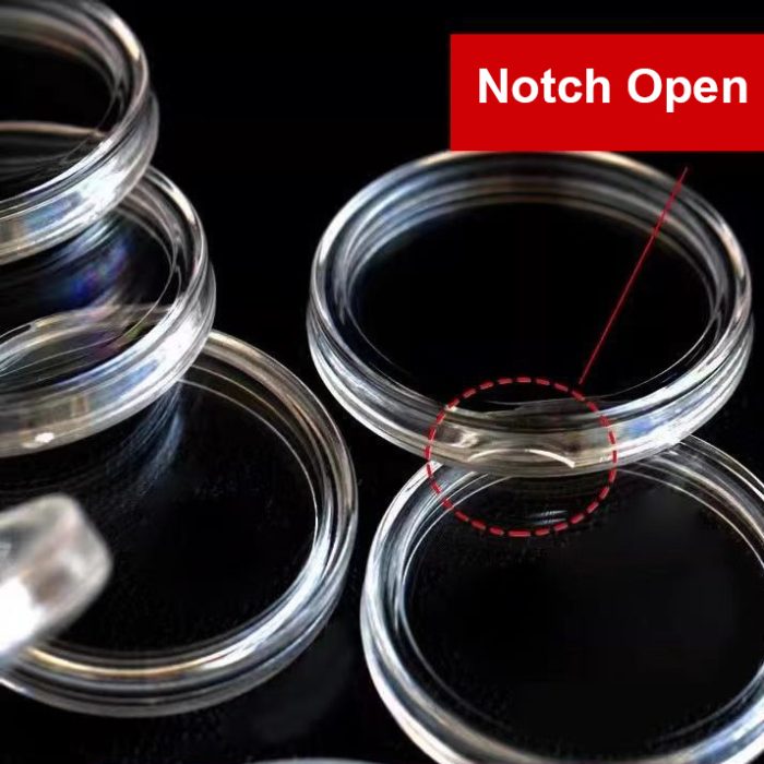 100pcs/pack 30mm Coin Capsules Holder Plastic Coin Capsules Bulk for Clear Plastic Coin Collection Box - Image 6