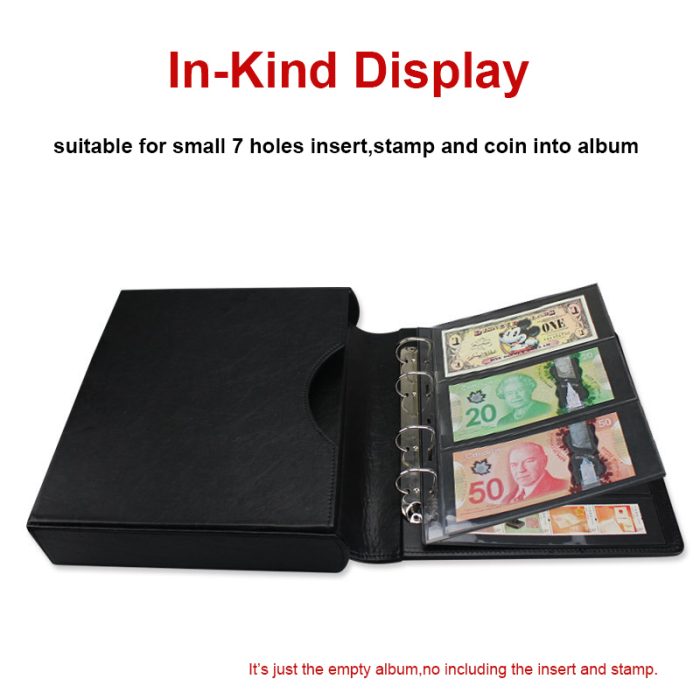 Small Bamboo Design Stamp Collection Flip Book Luxury Leather Cover Stamp Album-Dimension 285 x 255 x 65MM - Image 6