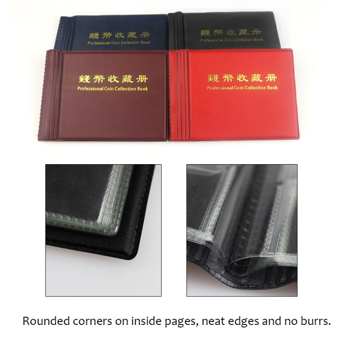 60 Pockets Coin Booklet - Coin Book Amazon With PVC 10 Inserts 43x37 mm Coins Album Grid Holder - Image 5