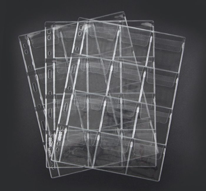 10 sheets/pack Standard 9 Holes PVC Material Coin Binder Insert Collecting Coins 12 Pockets 62mm x 62mm - Image 4