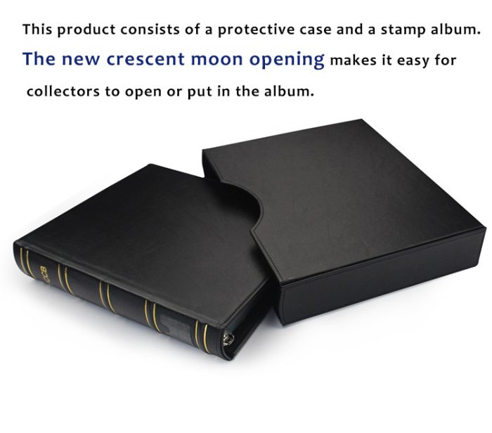 Standard Bamboo Design Stamp Collection Flip Book Luxury Leather Cover Stamp Album-Dimension 325 x 275 x 65MM - Image 5