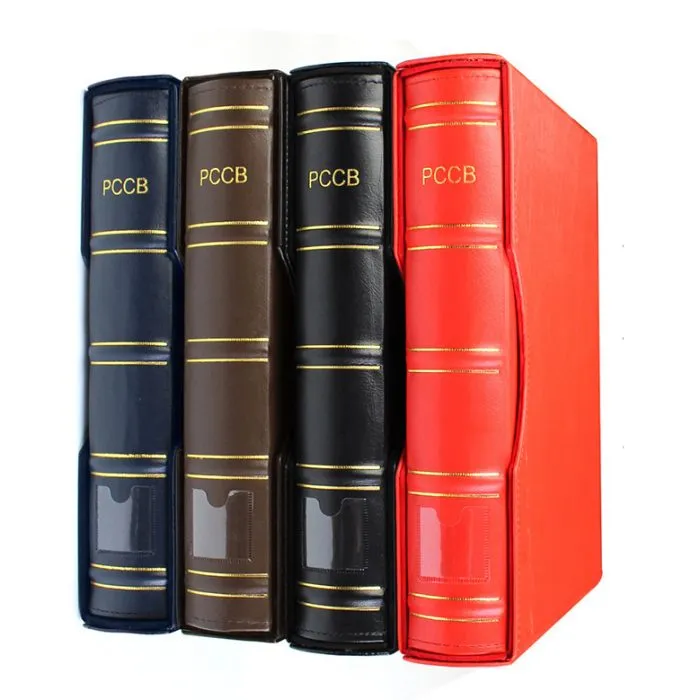 Standard Bamboo Design Stamp Collection Flip Book Luxury Leather Cover Stamp Album-Dimension 325 x 275 x 65MM