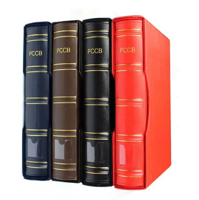 Standard Bamboo Design Stamp Collection Flip Book Luxury Leather Cover Stamp Album-Dimension 325 x 275 x 65MM