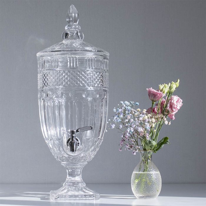 2L 3L 5L Crystal Iced Beverage Dispenser with Spigot | Wedding | Party Bar - Image 6
