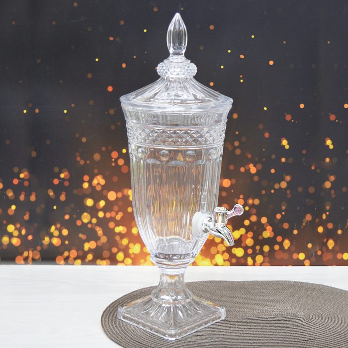 2L 3L 5L Crystal Iced Beverage Dispenser with Spigot | Wedding | Party Bar - Image 3