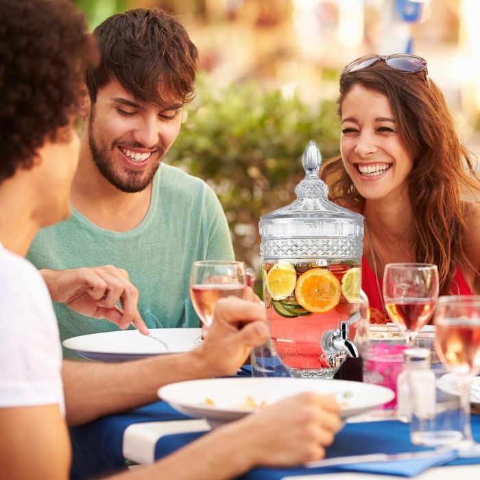 5L Transparent Drink Dispenser With Plastic Tap - Image 4