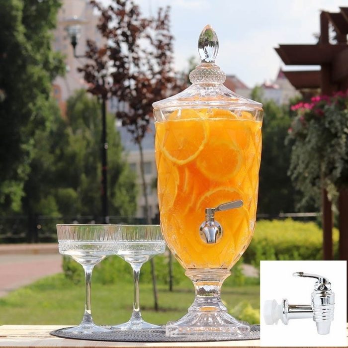 2L 3L 5L Diamond Crystal Drink Dispensers Glass Fountain For Birthday | Party | Home