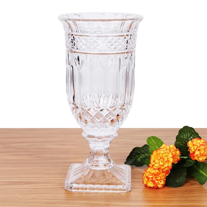 13inch Crystal Glass European Style Design Floral Vase For Wedding | Table | Home Decoration - Image 5